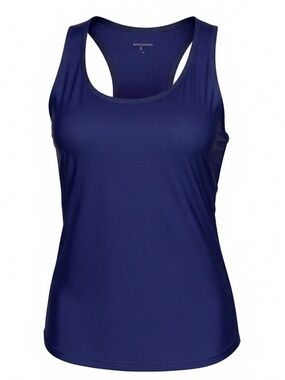 SPANX Navy Blue Perforated Racerback Tank Womens size Medium